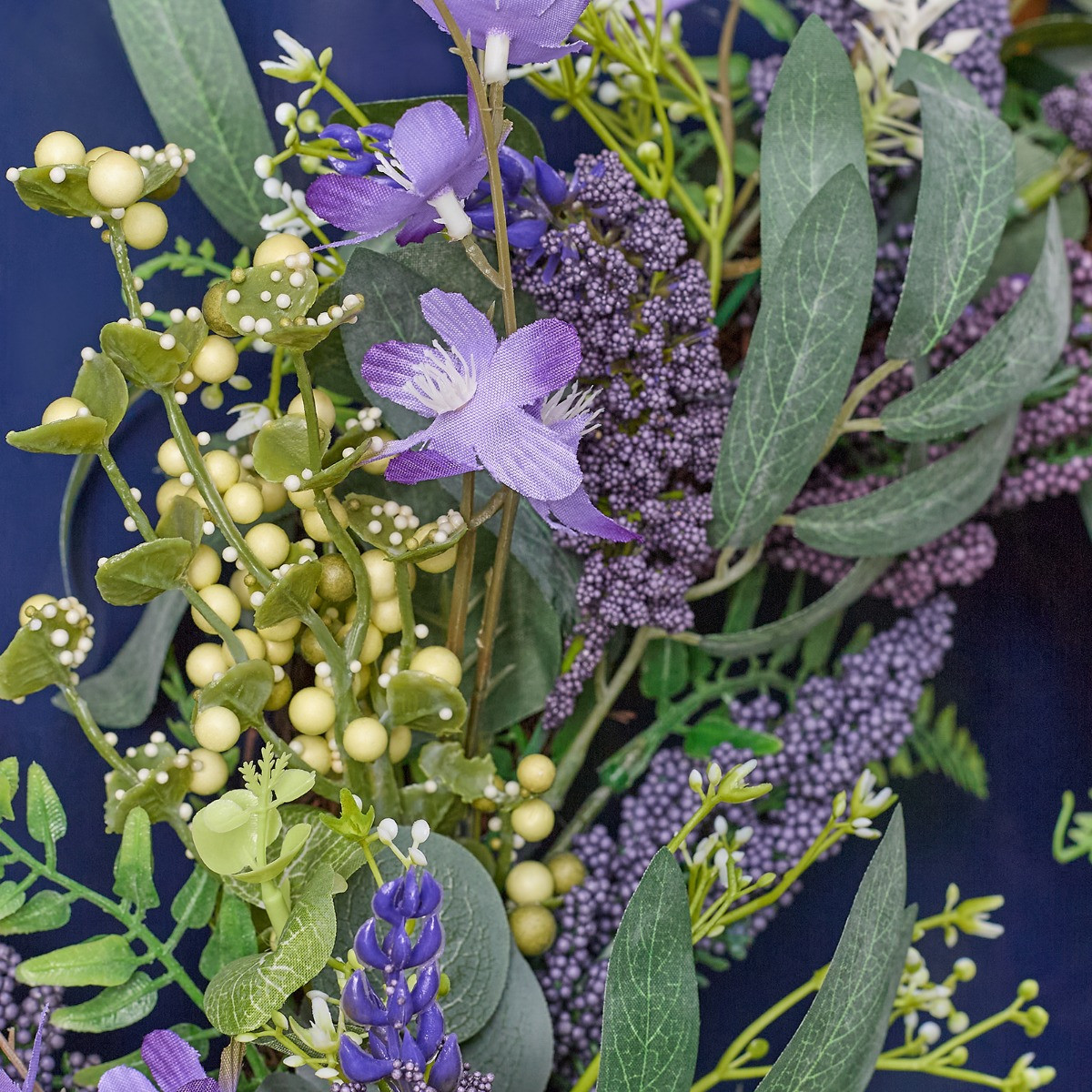 OHS Lush Lavender Wreath, Green/Purple - 50cm>