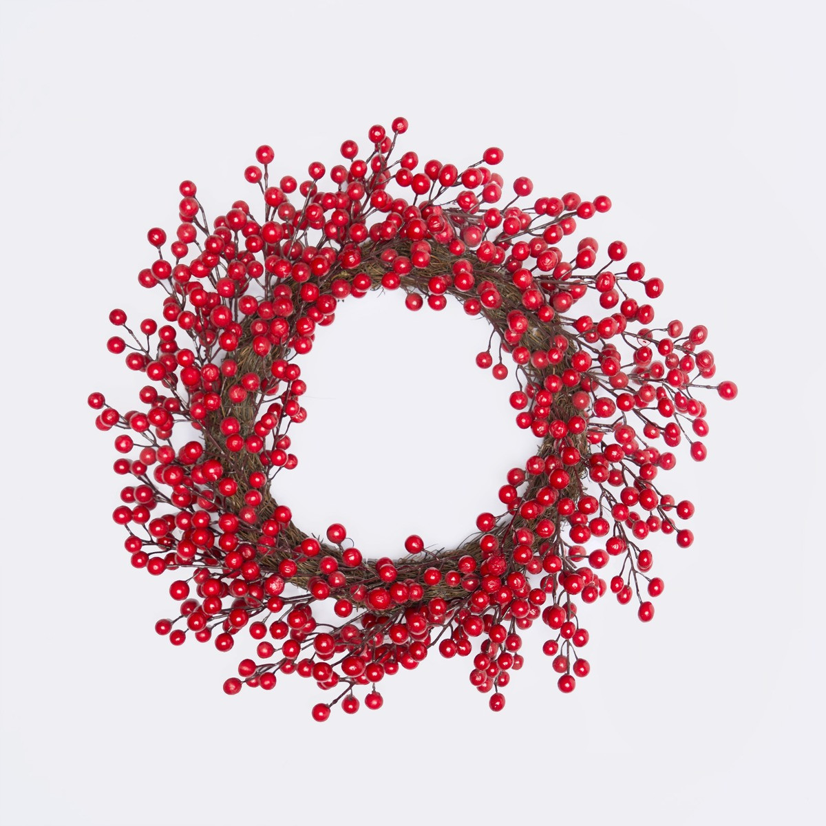 OHS Festive Red Berry Wreath, Red - 50cm>