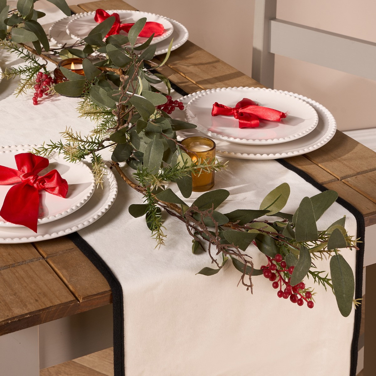 OHS Christmas Berry Garland, Red/Green - 160cm>