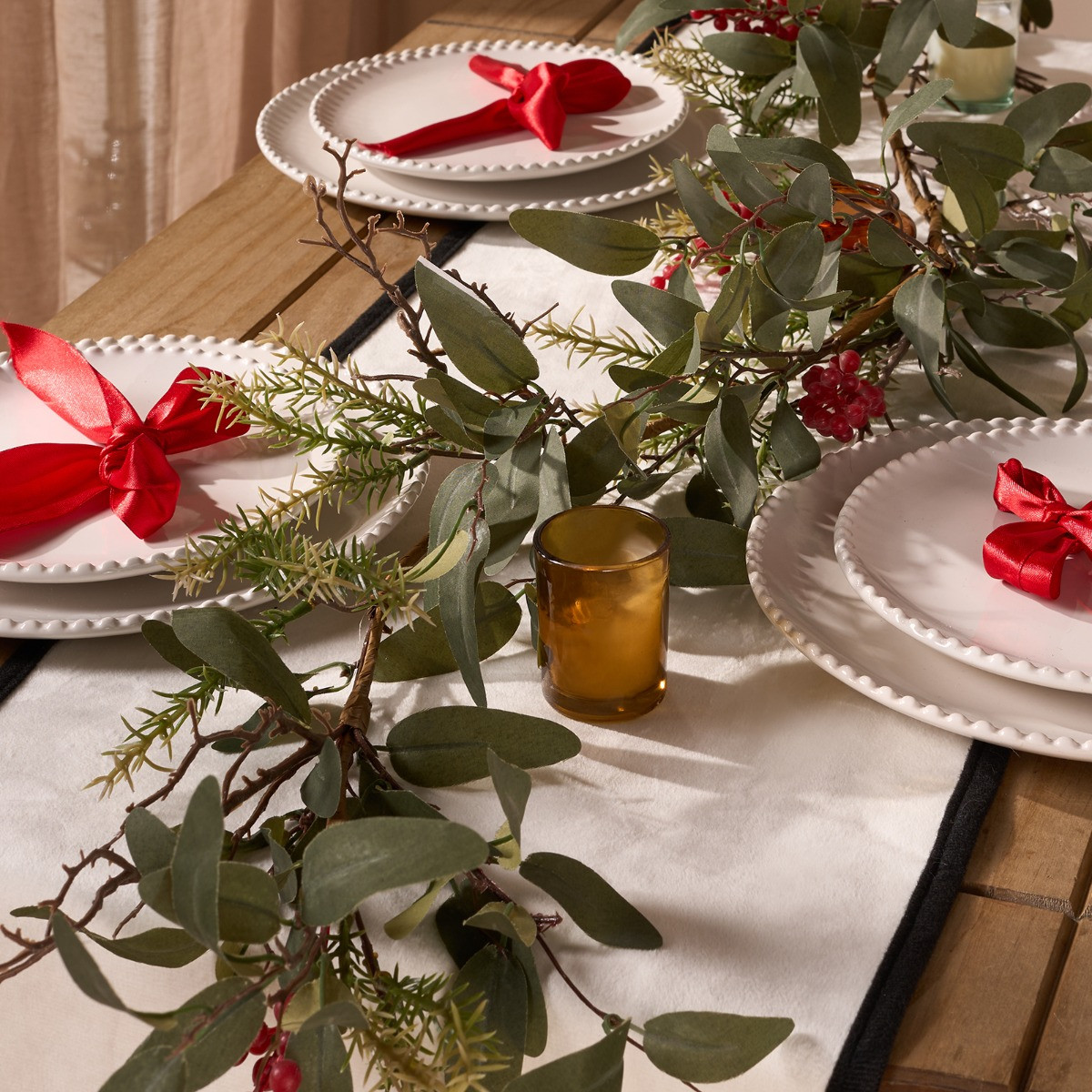 OHS Christmas Berry Garland, Red/Green - 160cm>