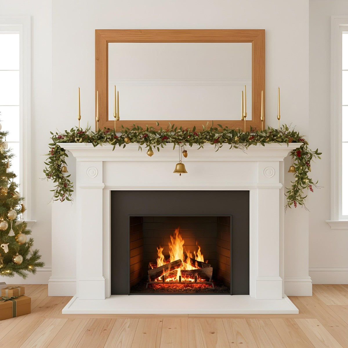 OHS Christmas Berry Garland, Red/Green - 160cm>