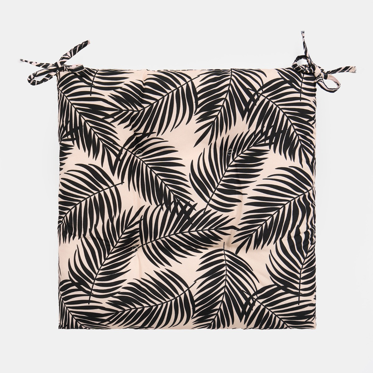 OHS 4 Pack Indoor/Outdoor Palm Leaf Print Seat Pads - Monochrome>