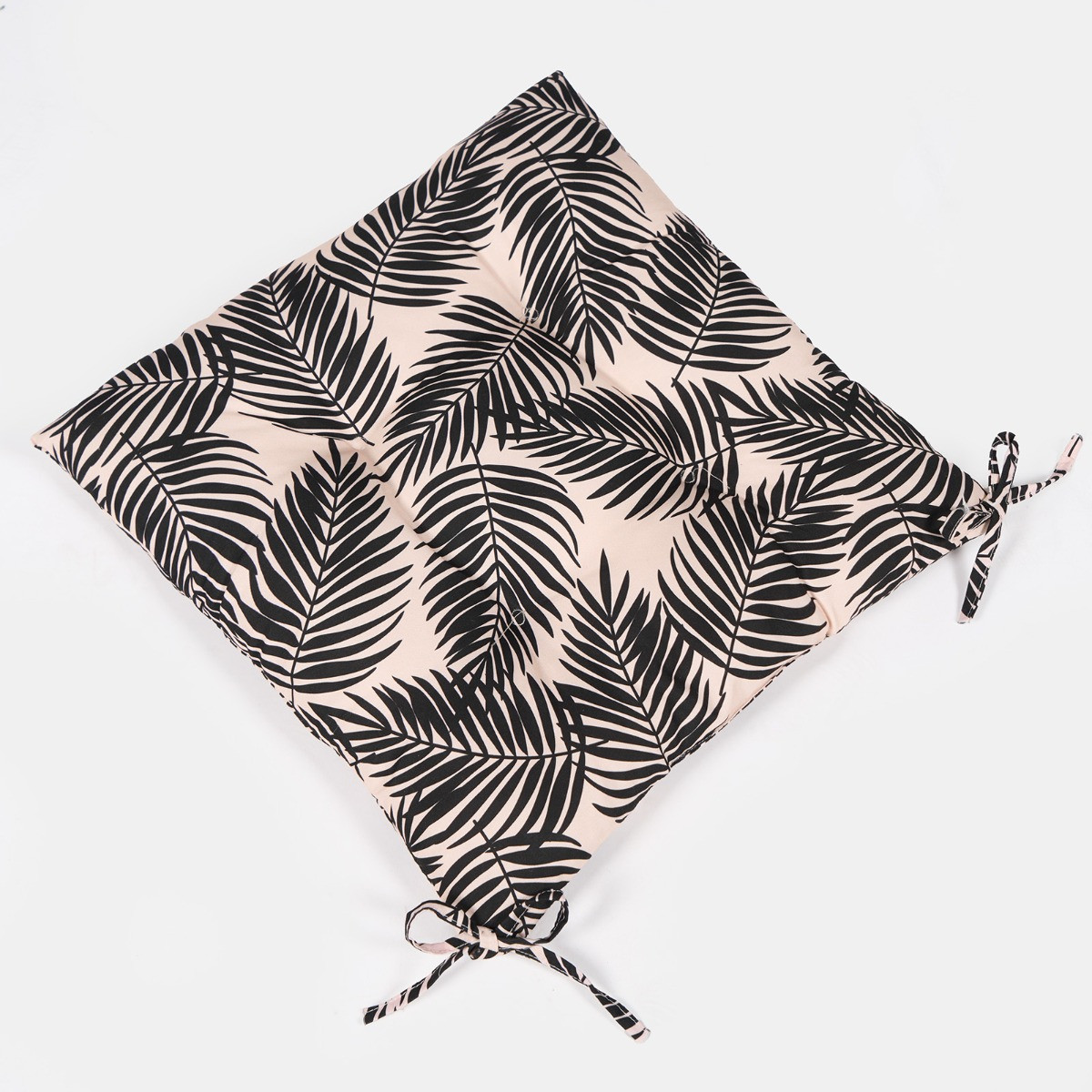 OHS 4 Pack Indoor/Outdoor Palm Leaf Print Seat Pads - Monochrome>