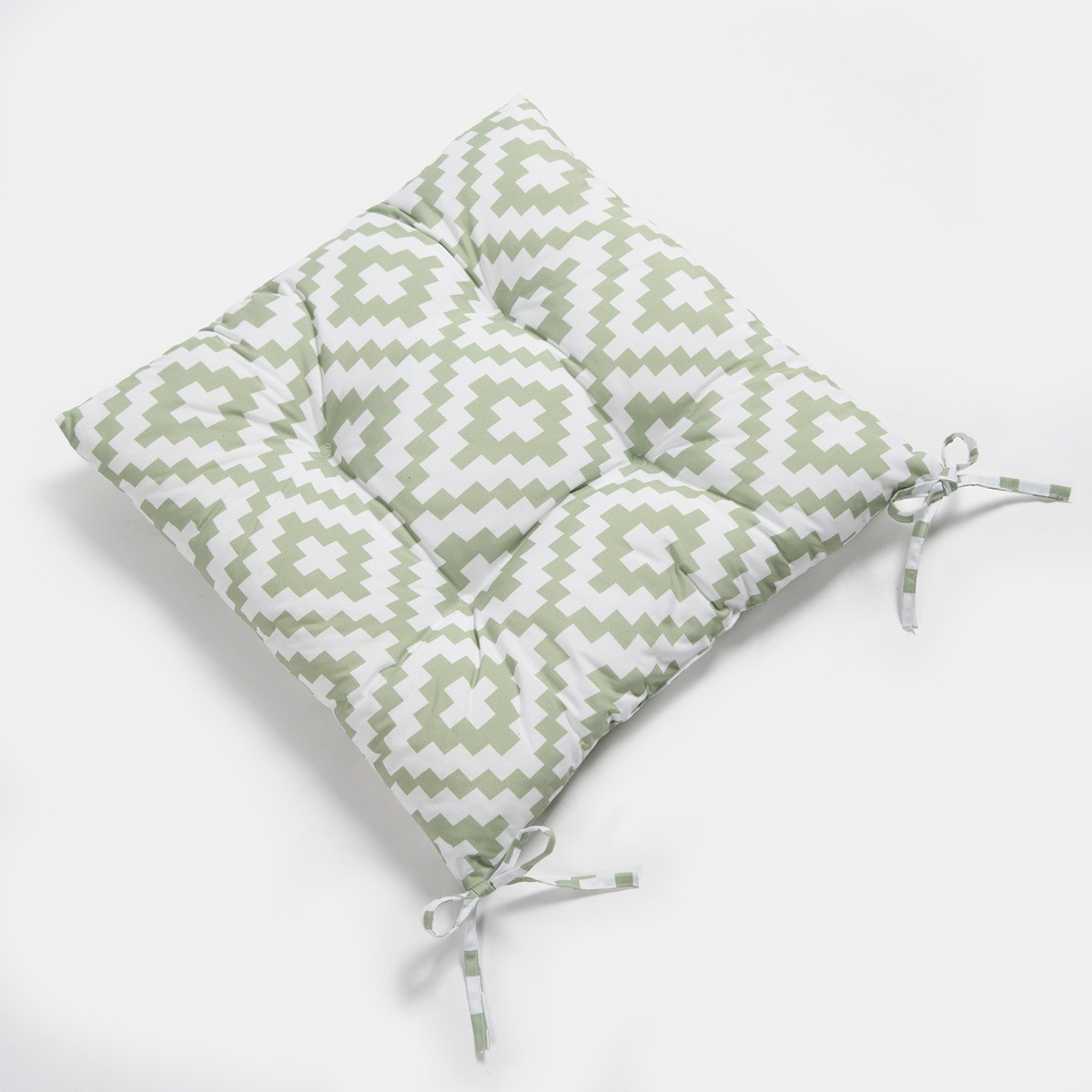 OHS 4 Pack Indoor/Outdoor Geometric Print Seat Pads - Sage>