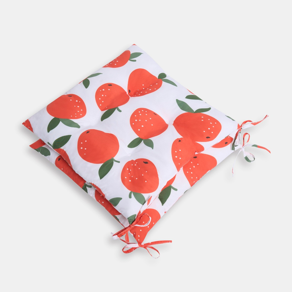 OHS 4 Pack Indoor/Outdoor Orange Print Seat Pads - Orange>