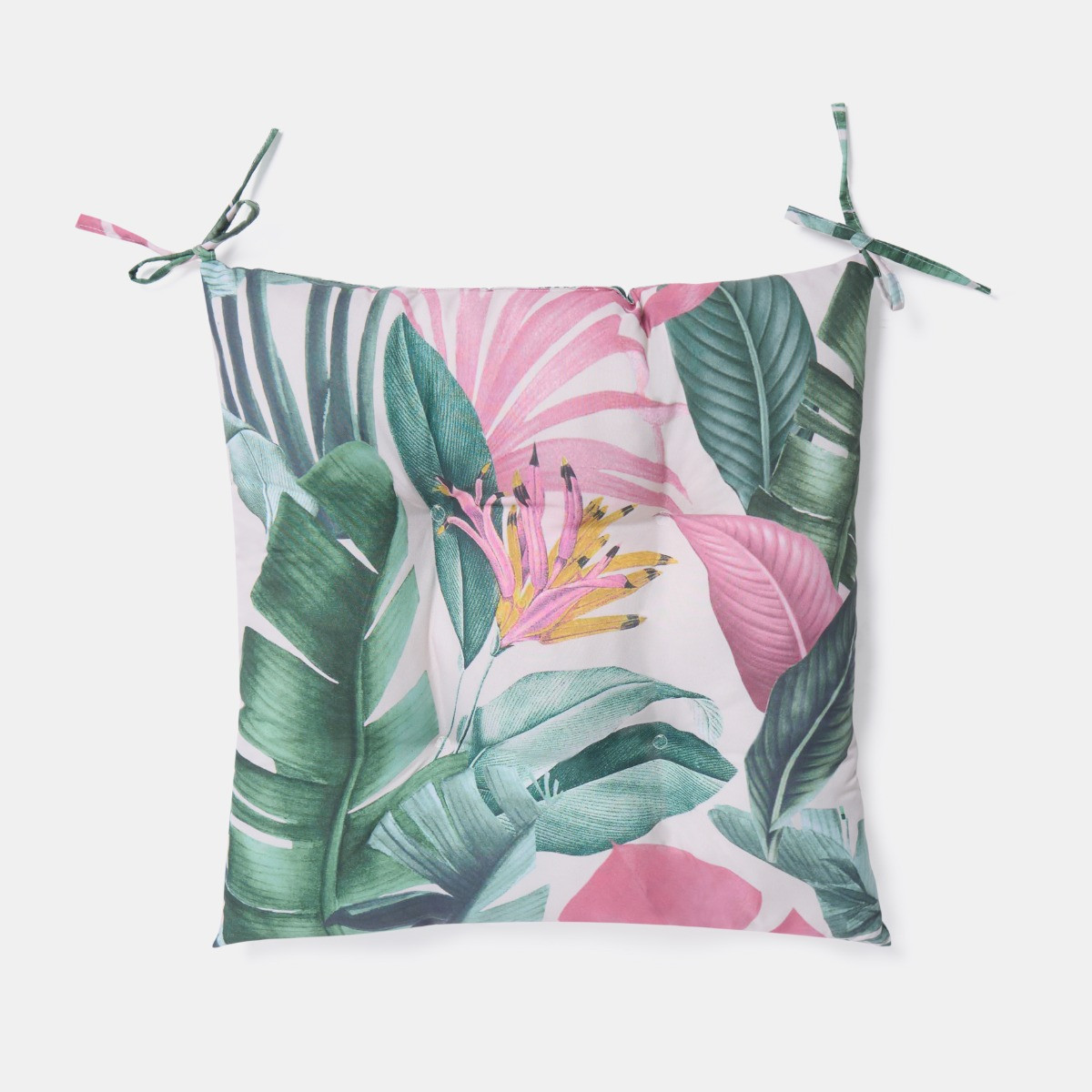 OHS 4 Pack Indoor/Outdoor Tropical Print Seat Pads - Green>