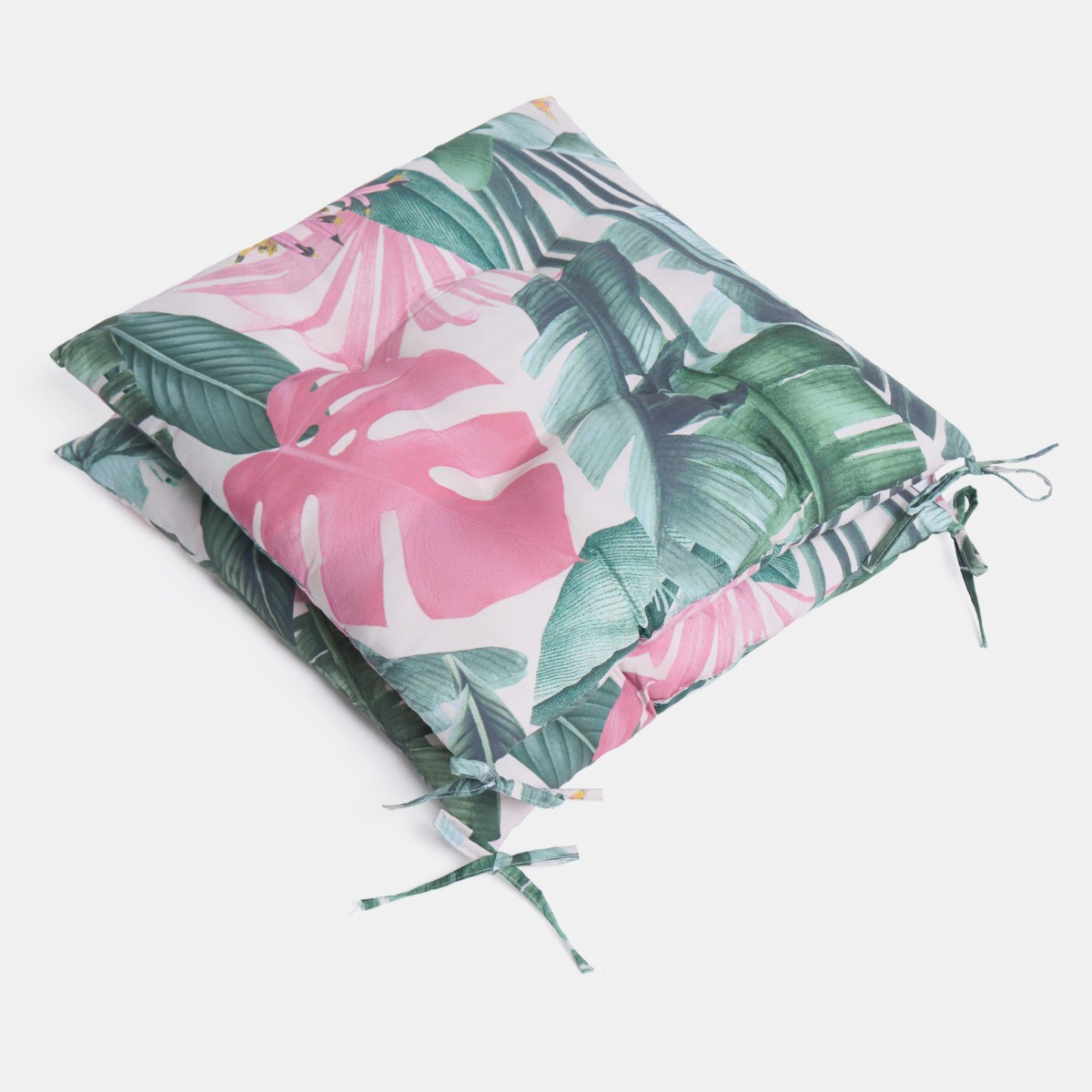 OHS 4 Pack Indoor/Outdoor Tropical Print Seat Pads - Green>