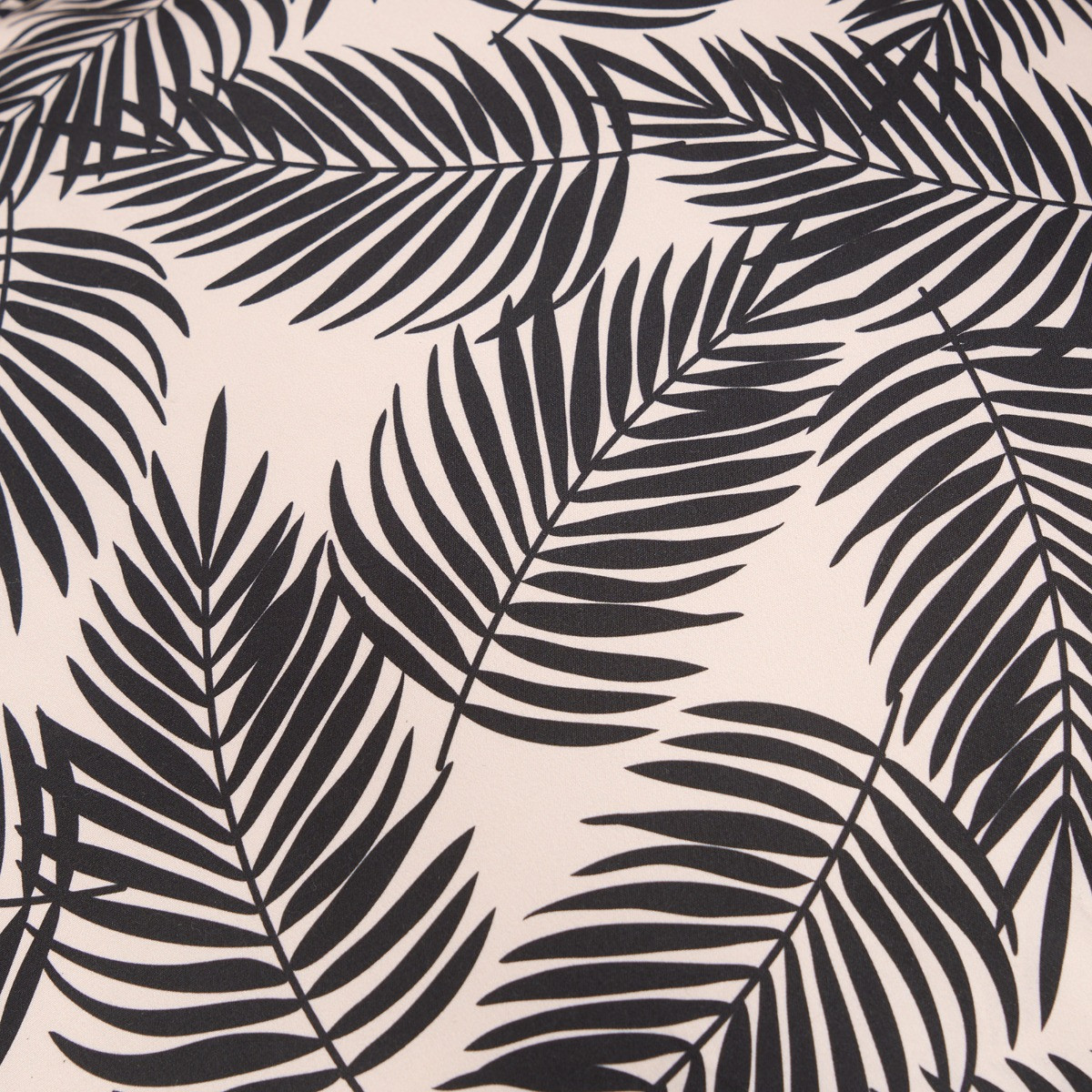 OHS Palm Leaf Print Egg Chair Cushion with Headrest - Monochrome>