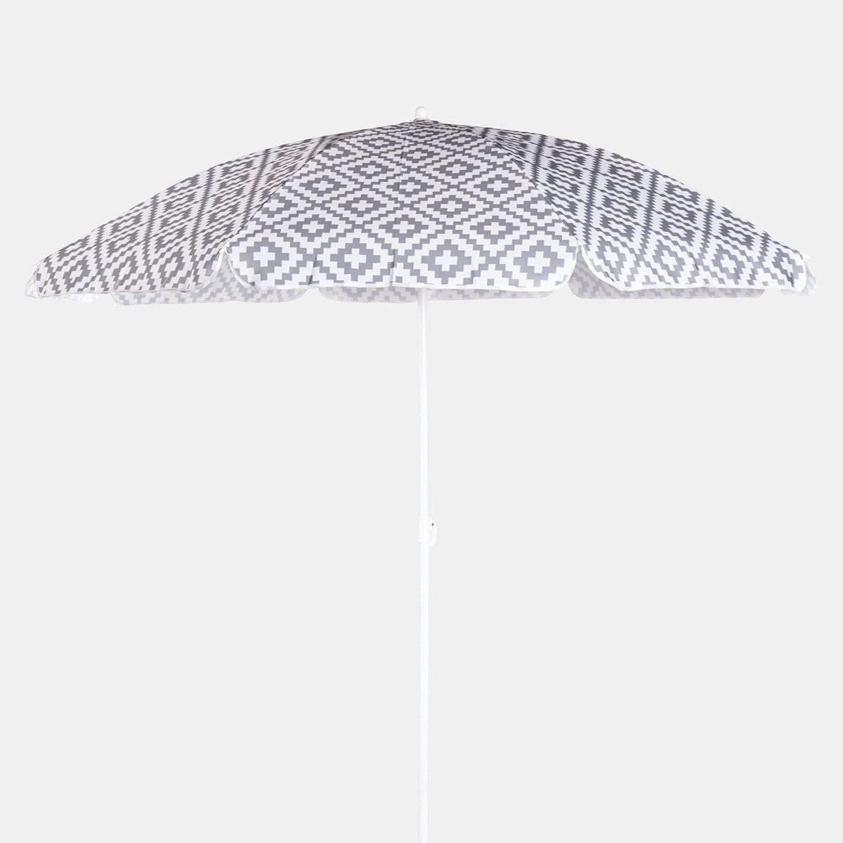 OHS Geometric Print Outdoor Parasol - Grey >