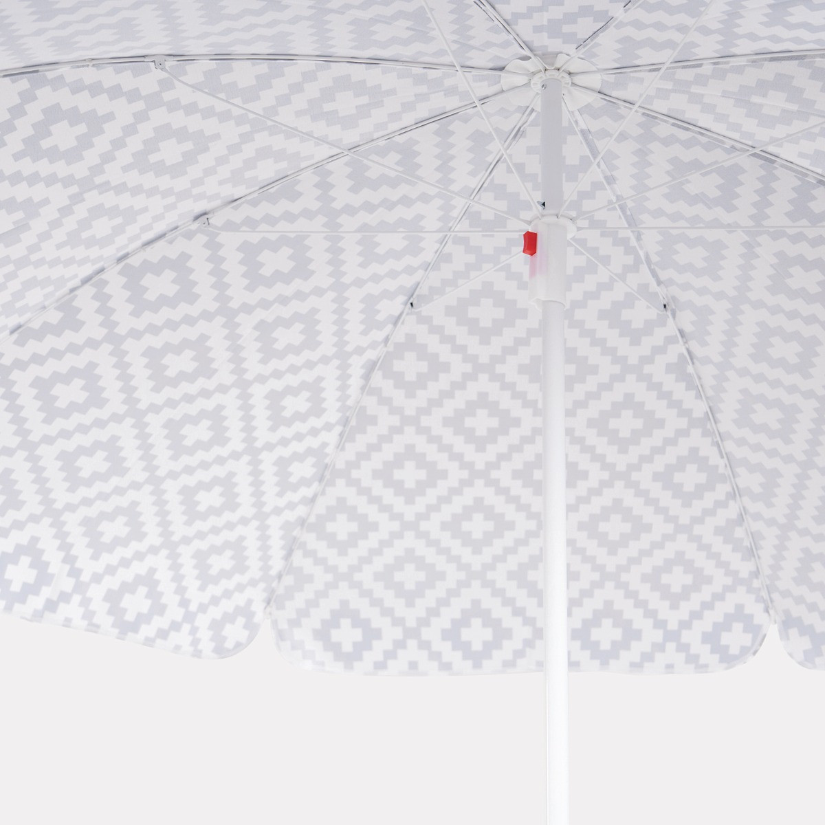 OHS Geometric Print Outdoor Parasol - Grey >