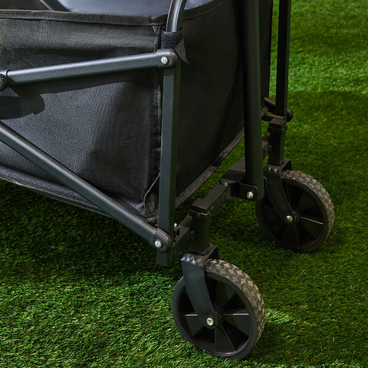 OHS Foldable Camping Trolley - Black >