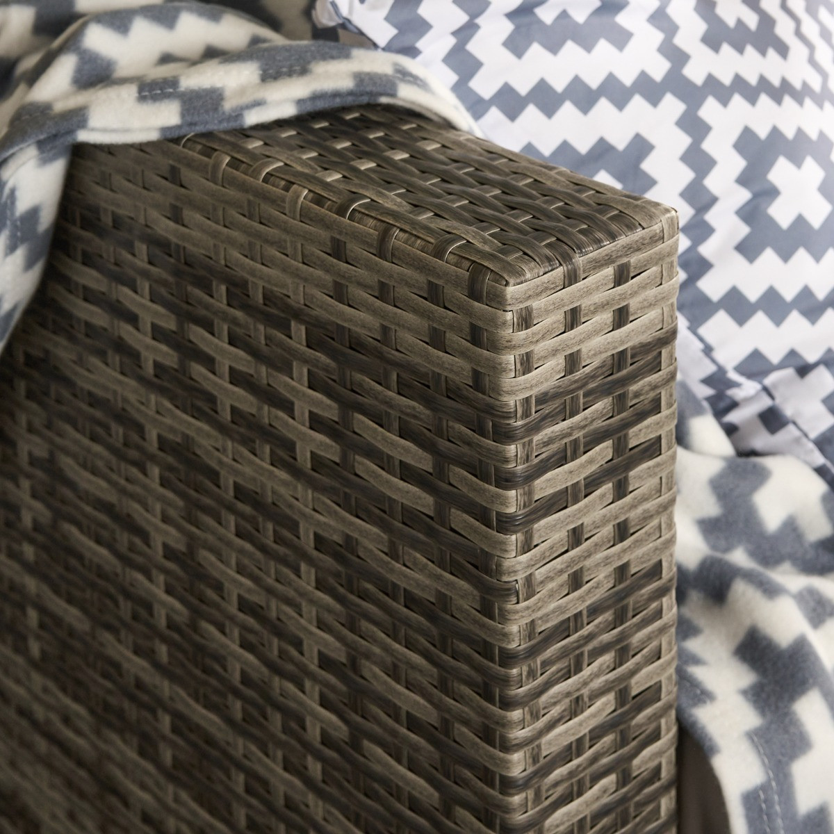 OHS Tuscany 5 Seater Rattan Sofa Set - Grey>