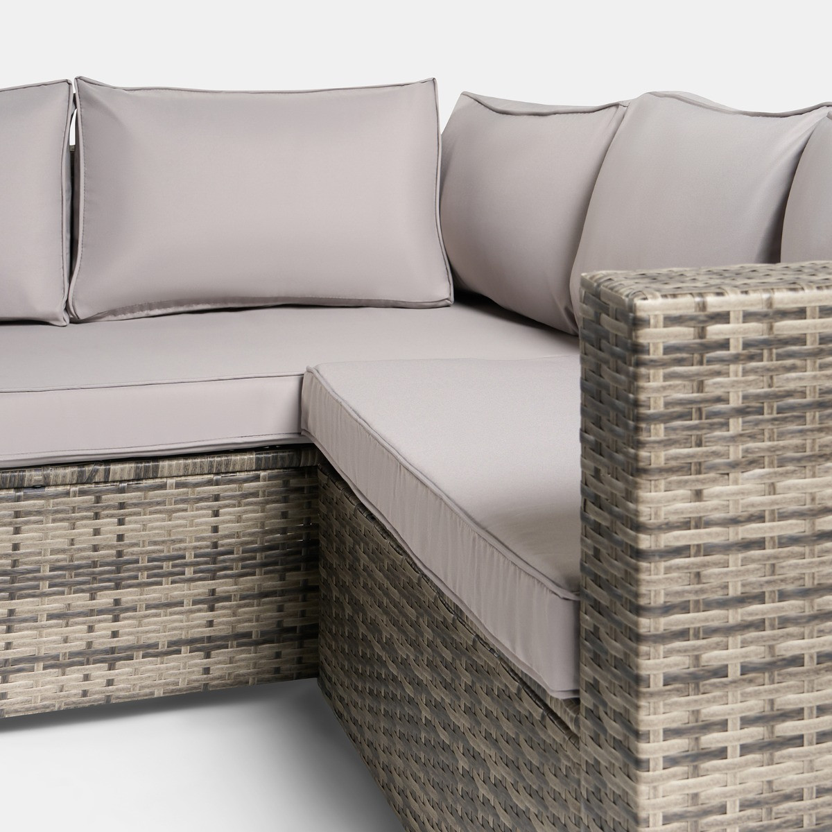 OHS Tuscany 5 Seater Rattan Sofa Set - Grey>