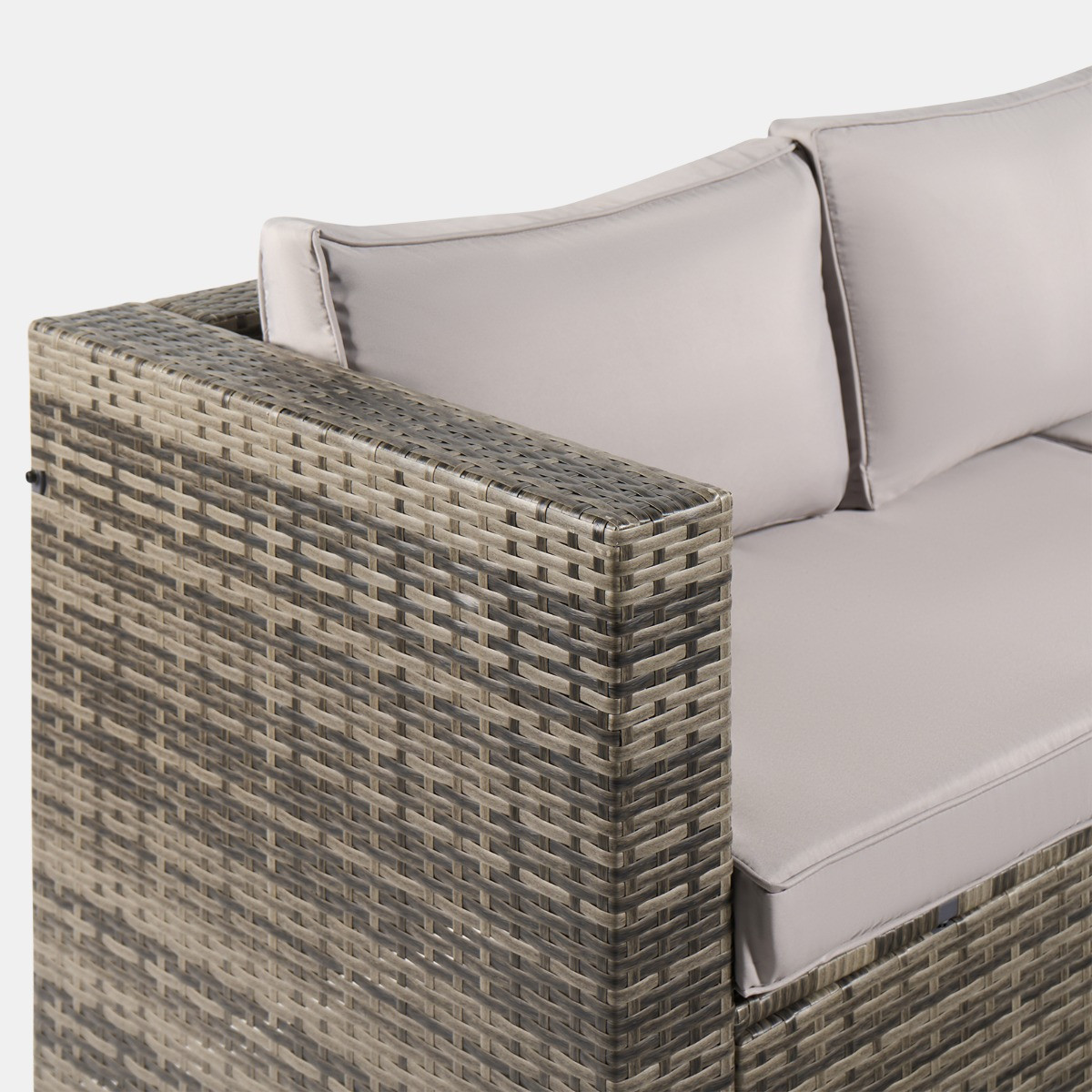 OHS Tuscany 5 Seater Rattan Sofa Set - Grey>
