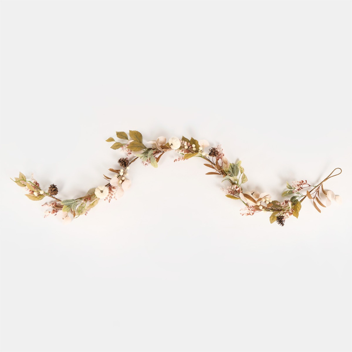 OHS Velvet Pumpkin Garland - Natural>