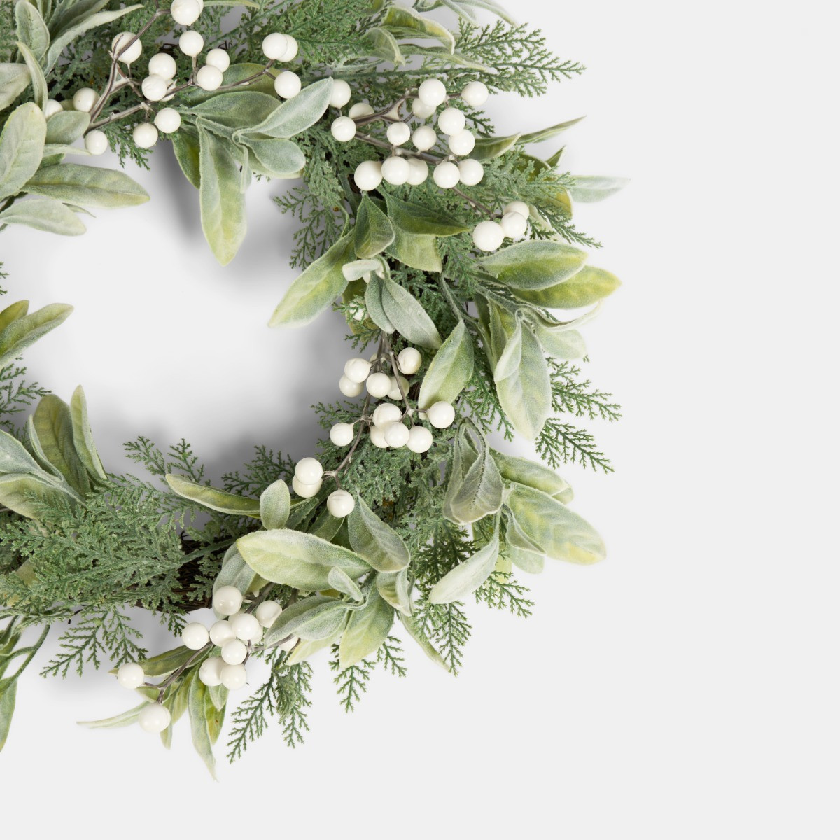 OHS White Berry Wreath - White >