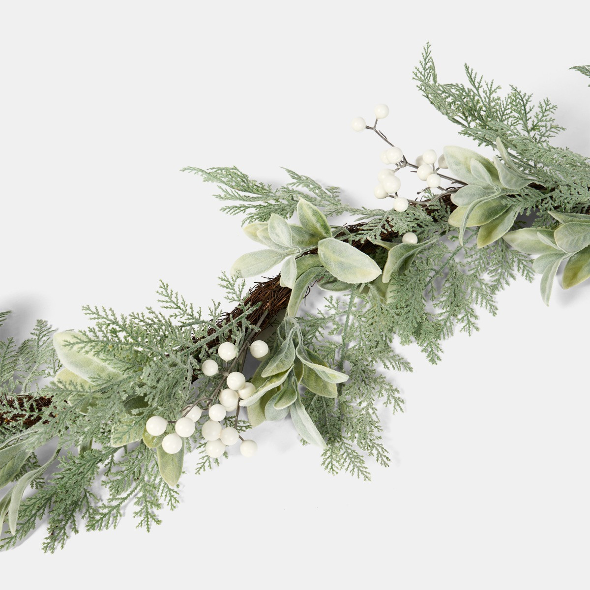 OHS White Berry Garland - White>