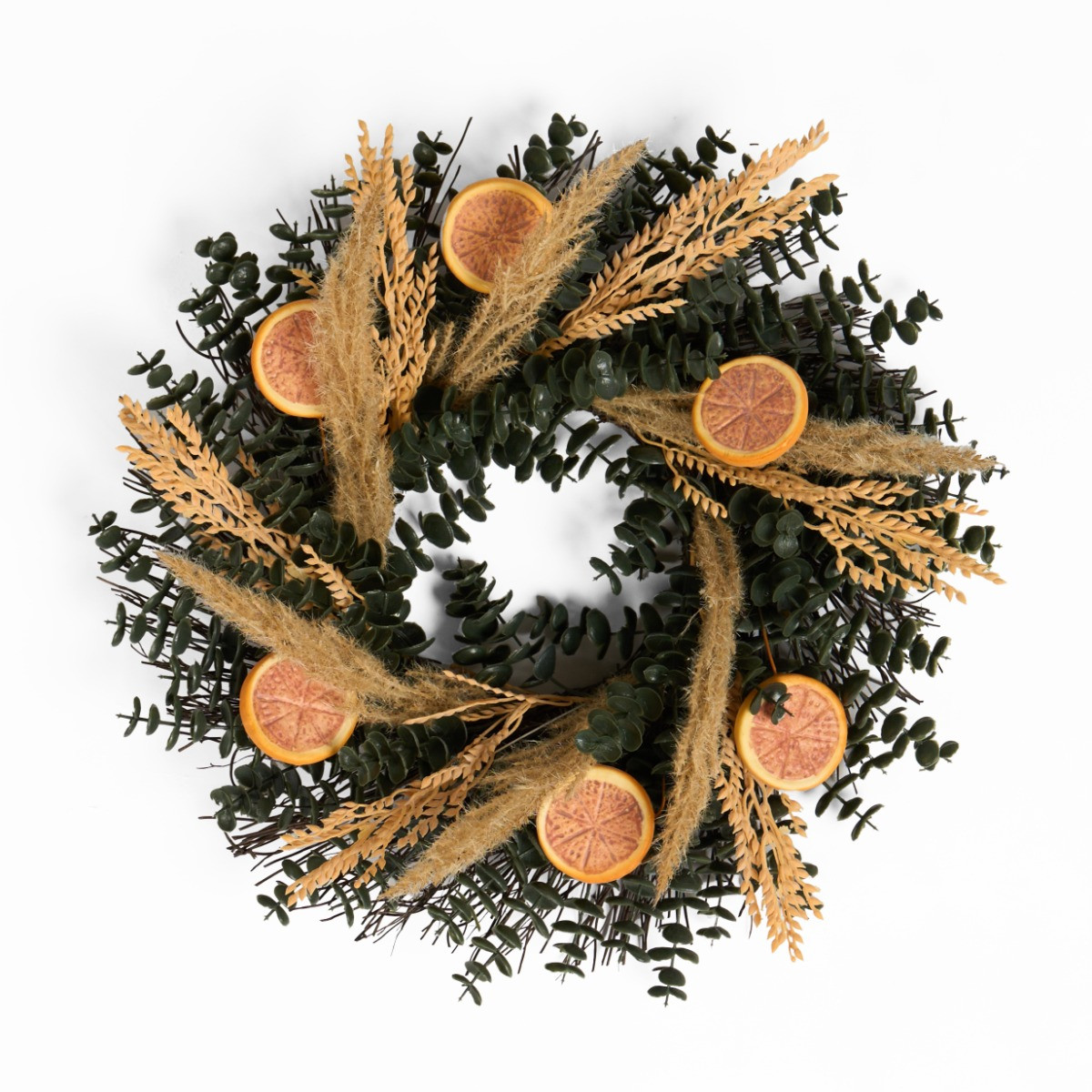 OHS Dried Orange Wreath - Green>