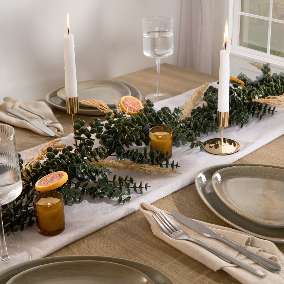 OHS Dried Orange Garland - Green>