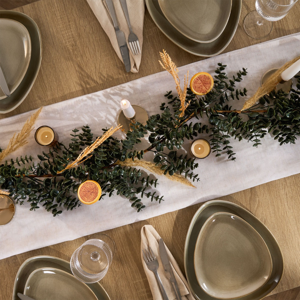 OHS Dried Orange Garland - Green>