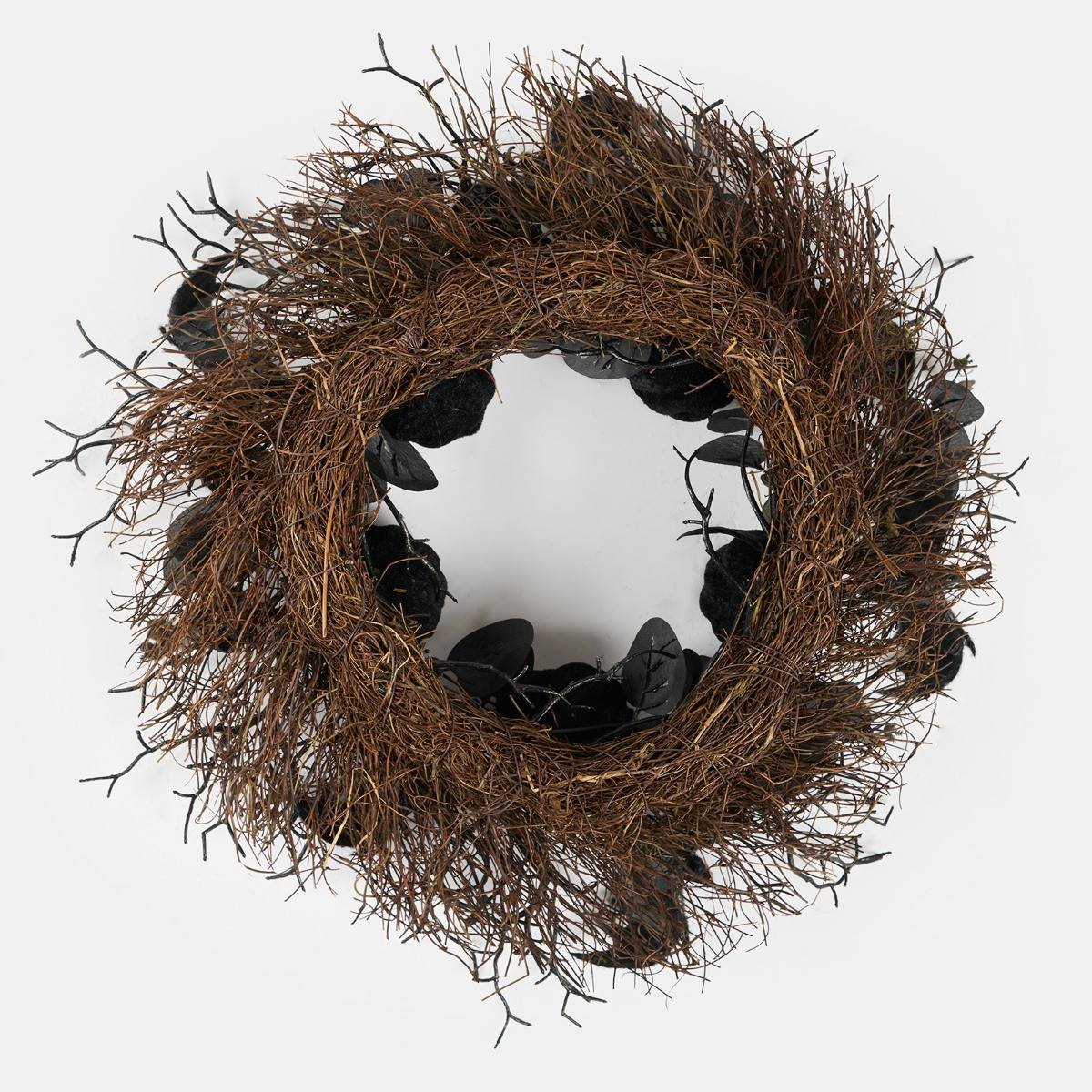 OHS Halloween Bat and Pumpkin Wreath - Black>