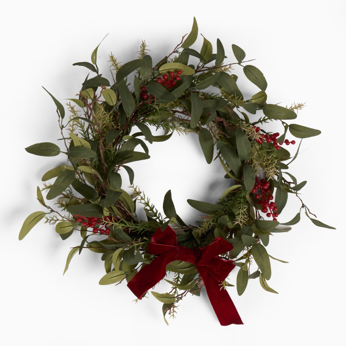 OHS Berry and Bow Wreath - Burgundy>