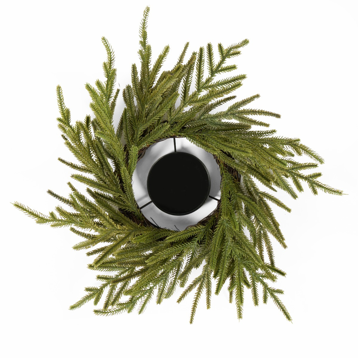 OHS Fir Greenery Candle Holder - Green>