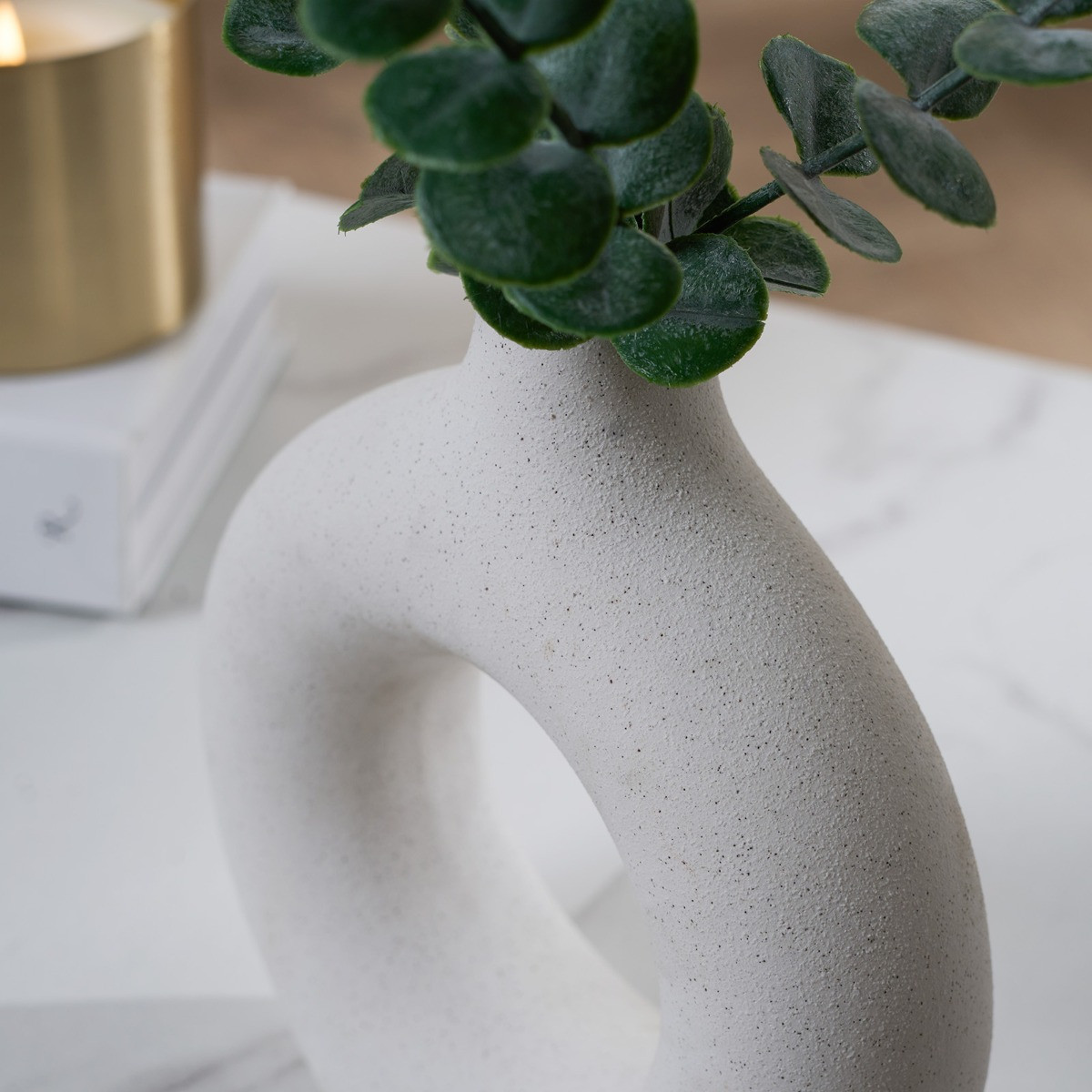 OHS Small Eucalyptus in Ceramic Vase - Natural>