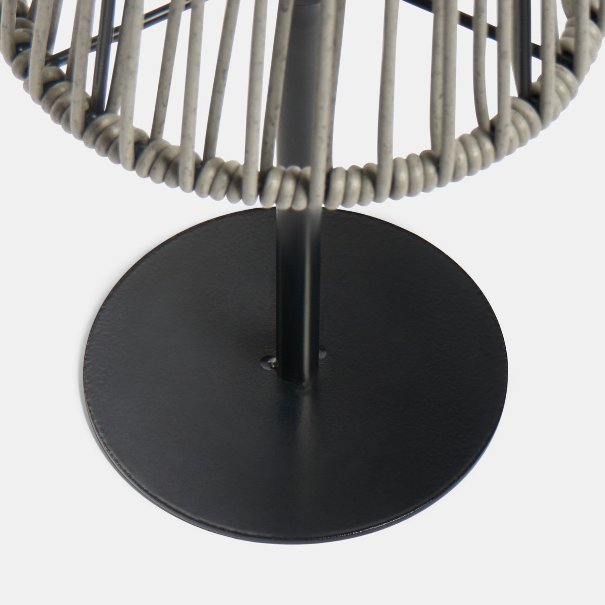 OHS Solar Rattan Table Lamp - Grey>