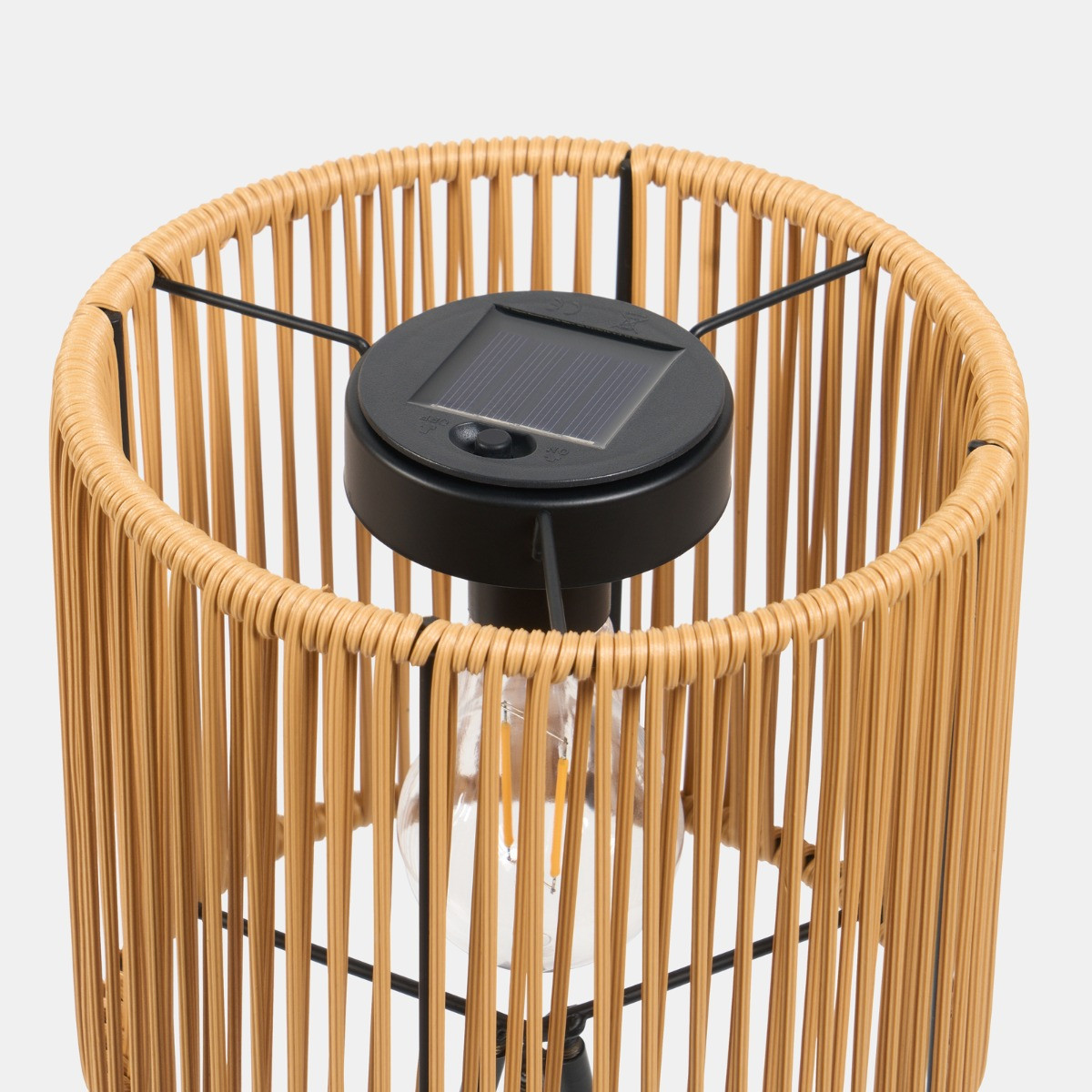 OHS Solar Rattan Floor Lamp - Natural>