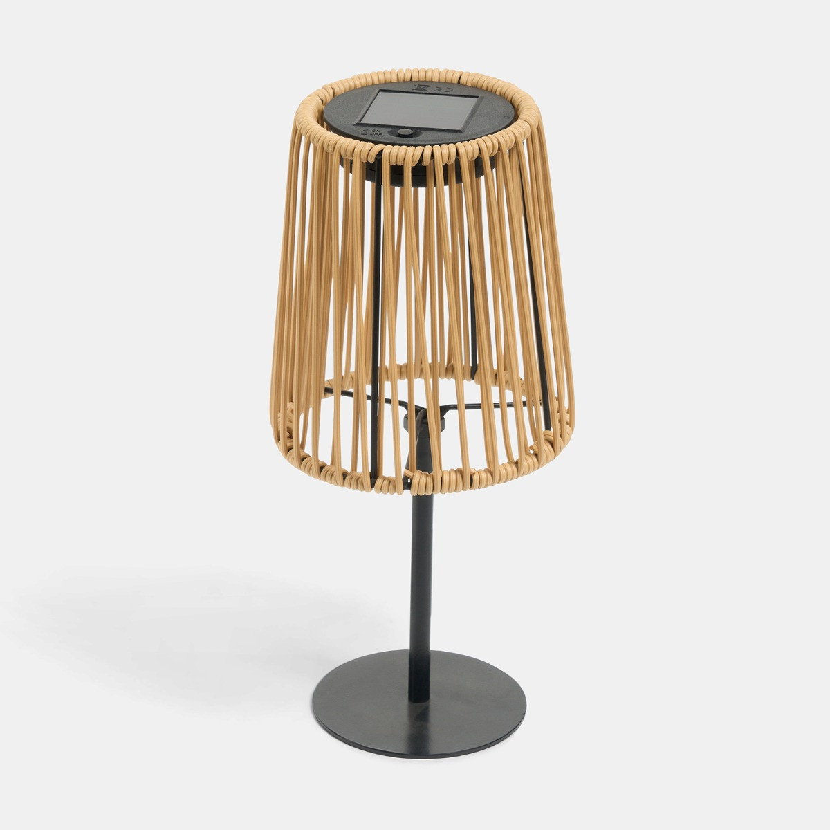 OHS Solar Rattan Table Lamp - Natural>