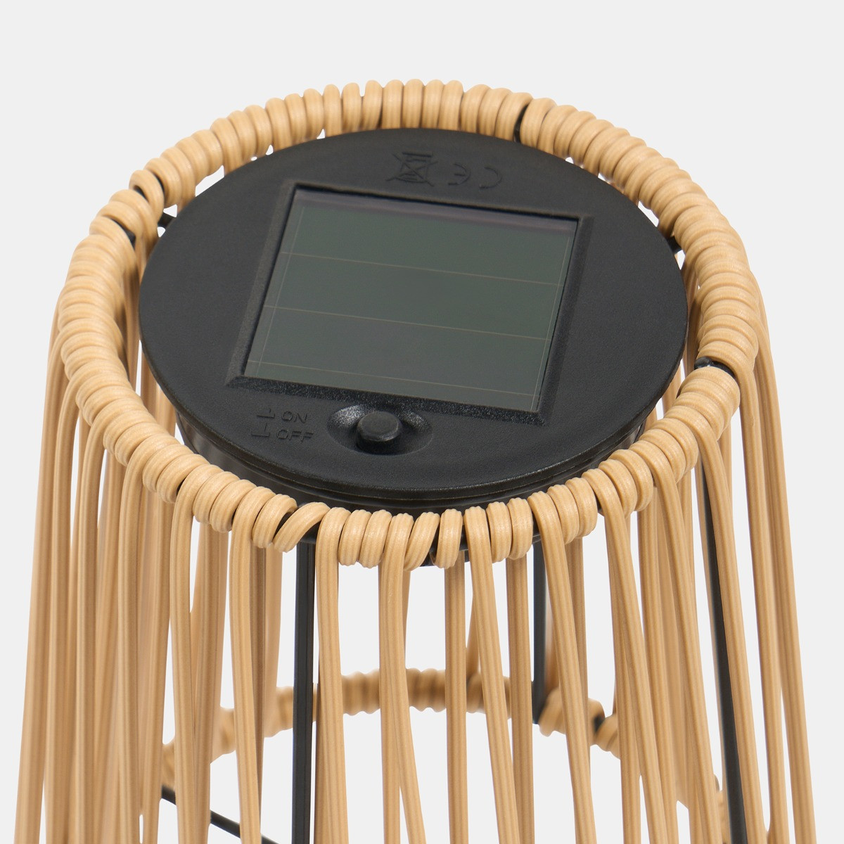 OHS Solar Rattan Table Lamp - Natural>