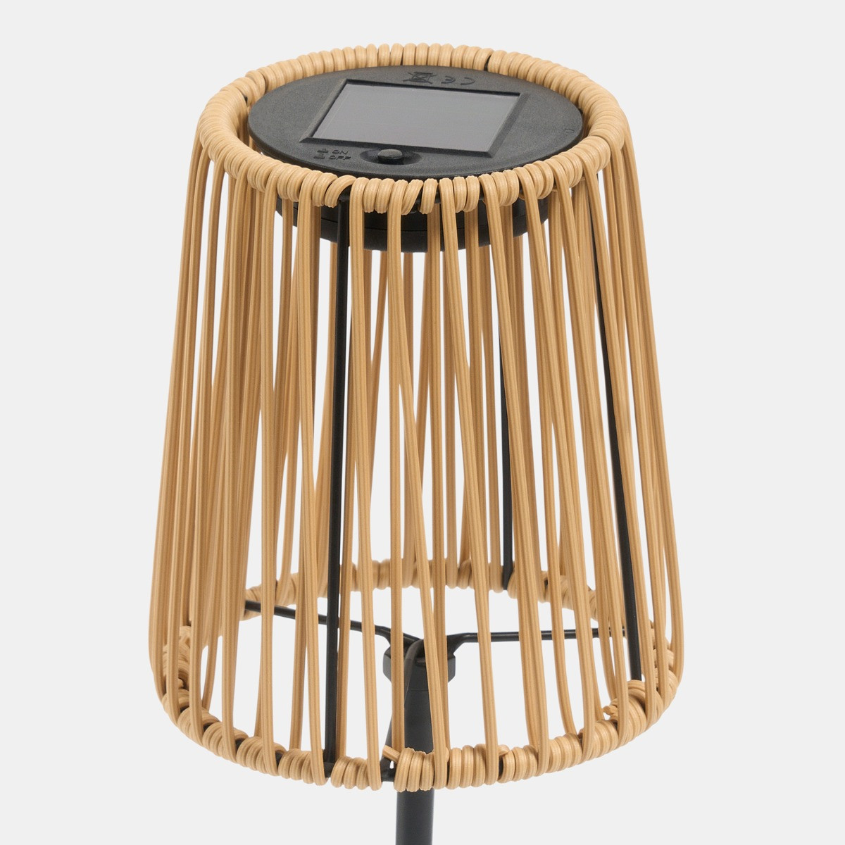 OHS Solar Rattan Table Lamp - Natural>