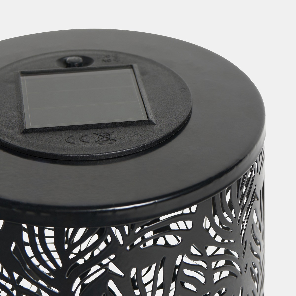 OHS Solar Metal Floor Lamp - Black>