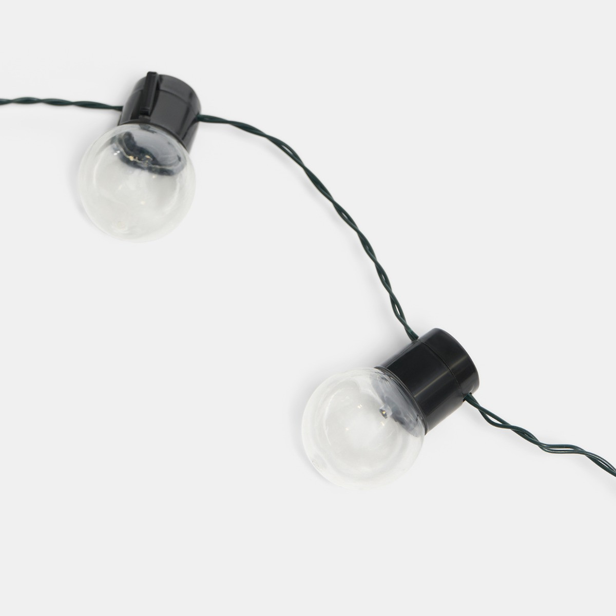 OHS Solar 20 Bulb String Lights - Black>