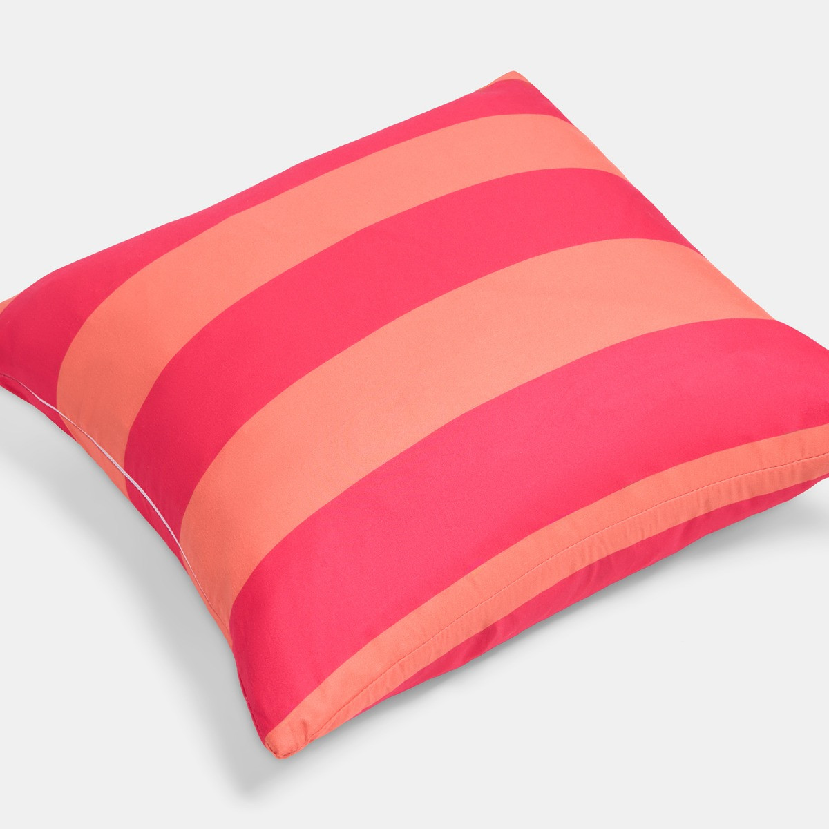 OHS Indoor/Outdoor Stripe Print Cushion Covers - Orange/Pink>