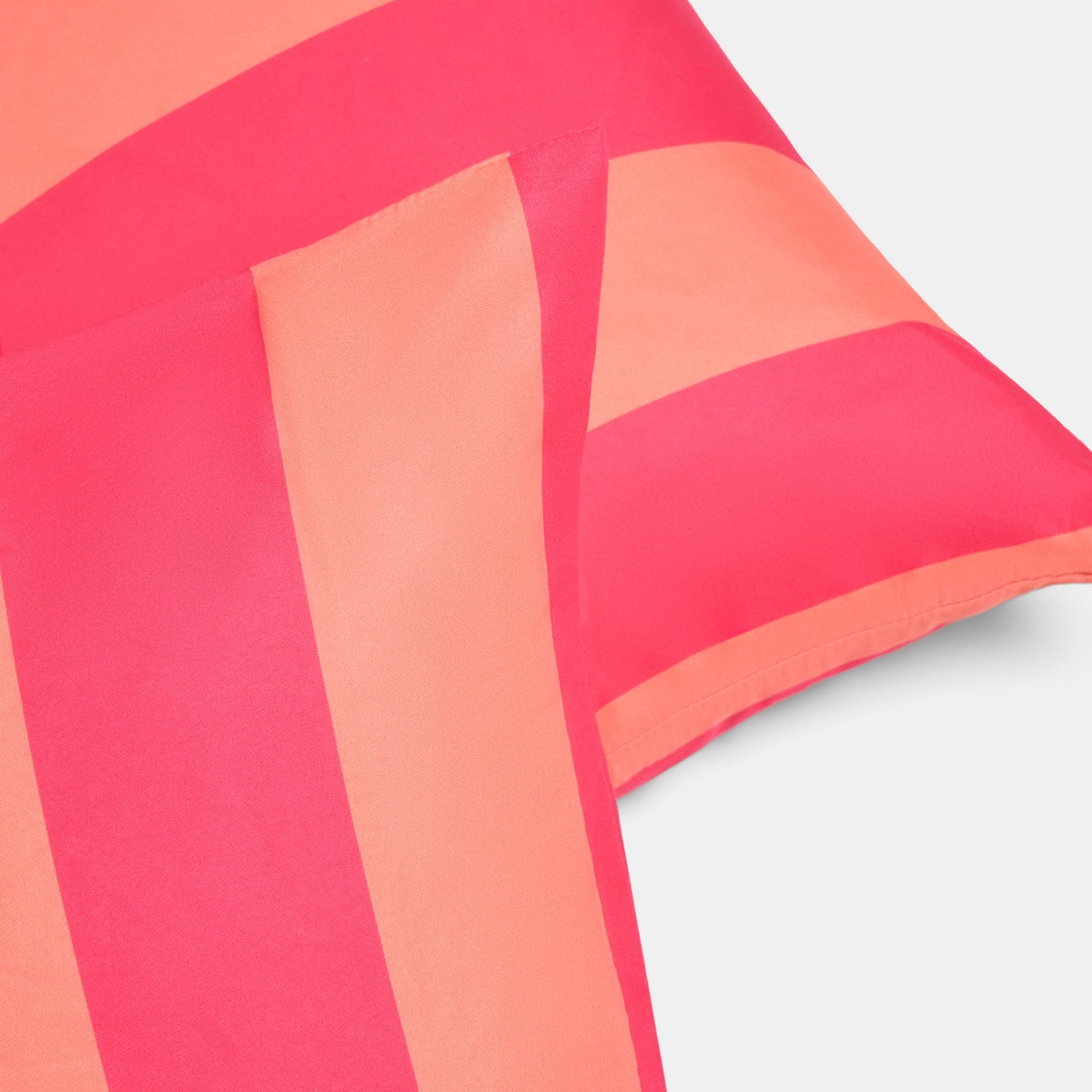 OHS Indoor/Outdoor Stripe Print Cushion Covers - Orange/Pink>