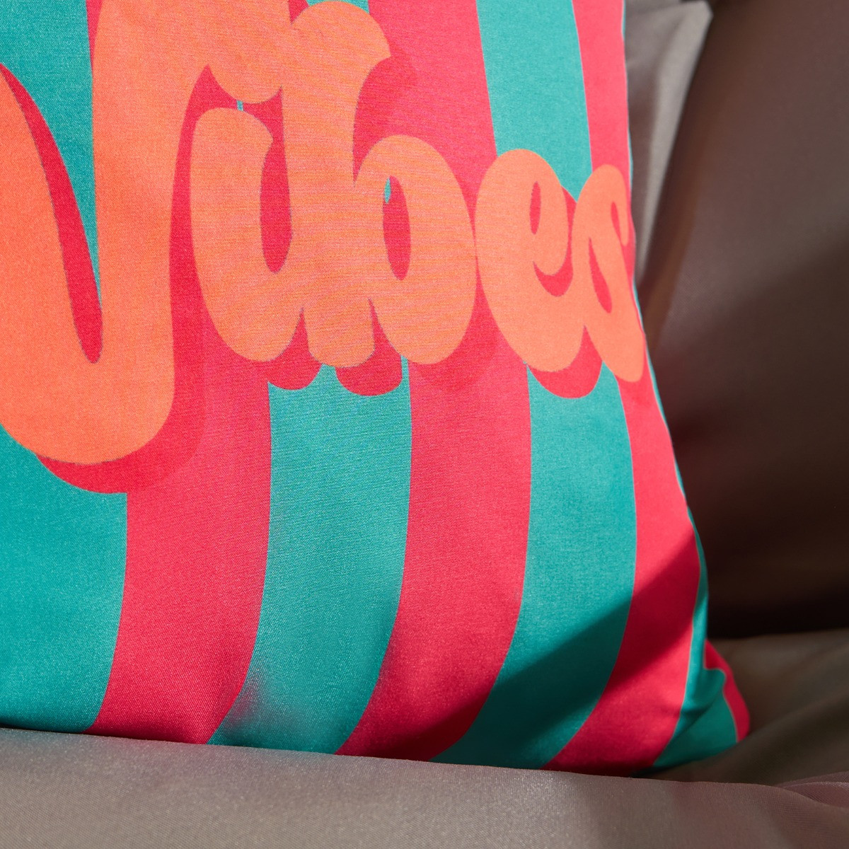 OHS Indoor/Outdoor Good Vibes Cushion Covers - Orange/Blue>