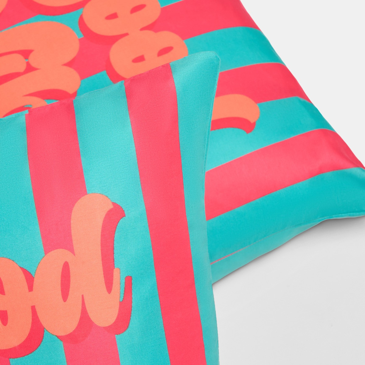 OHS Indoor/Outdoor Good Vibes Cushion Covers - Orange/Blue>