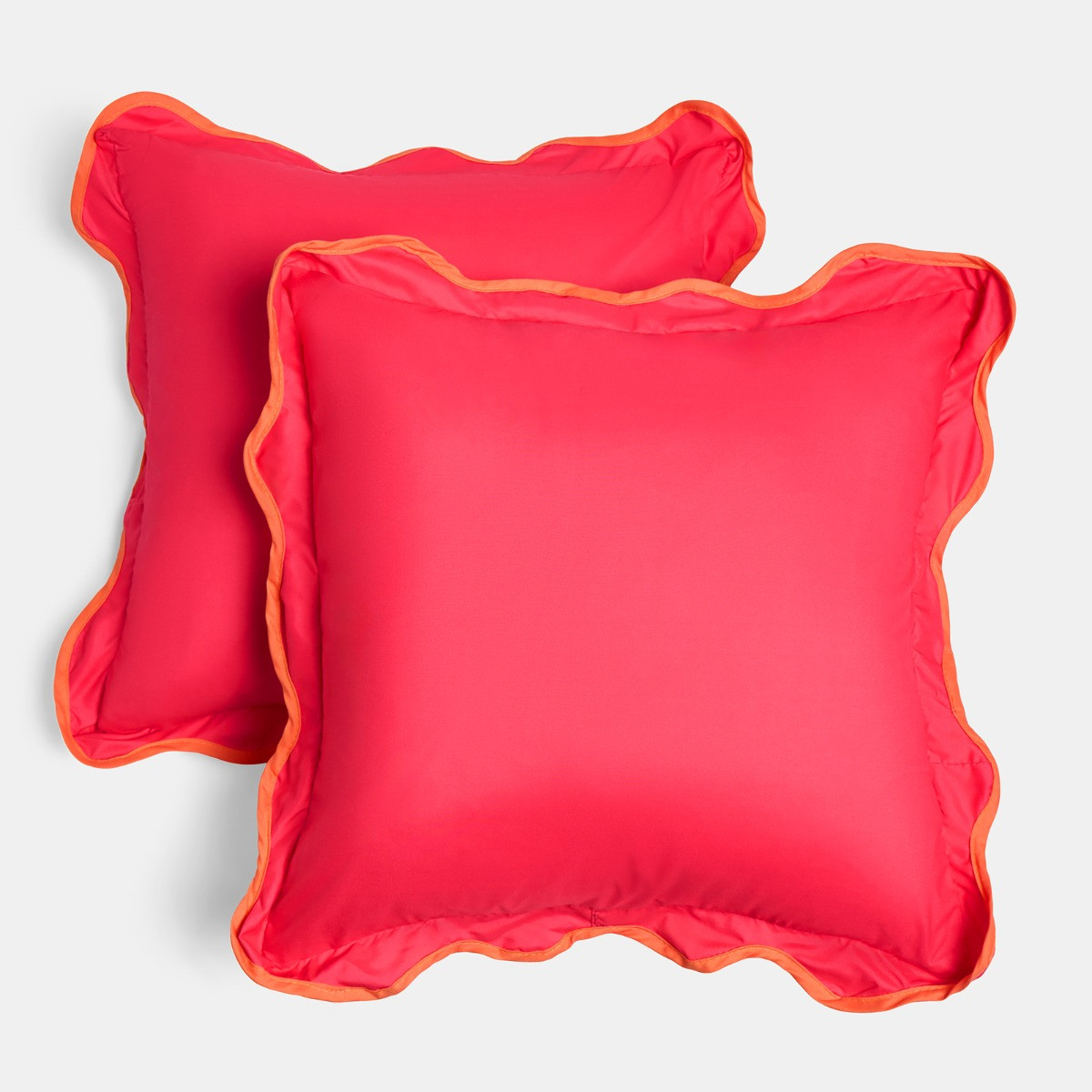 OHS Indoor/Outdoor Scallop Edge Cushion Covers - Pink/Orange>