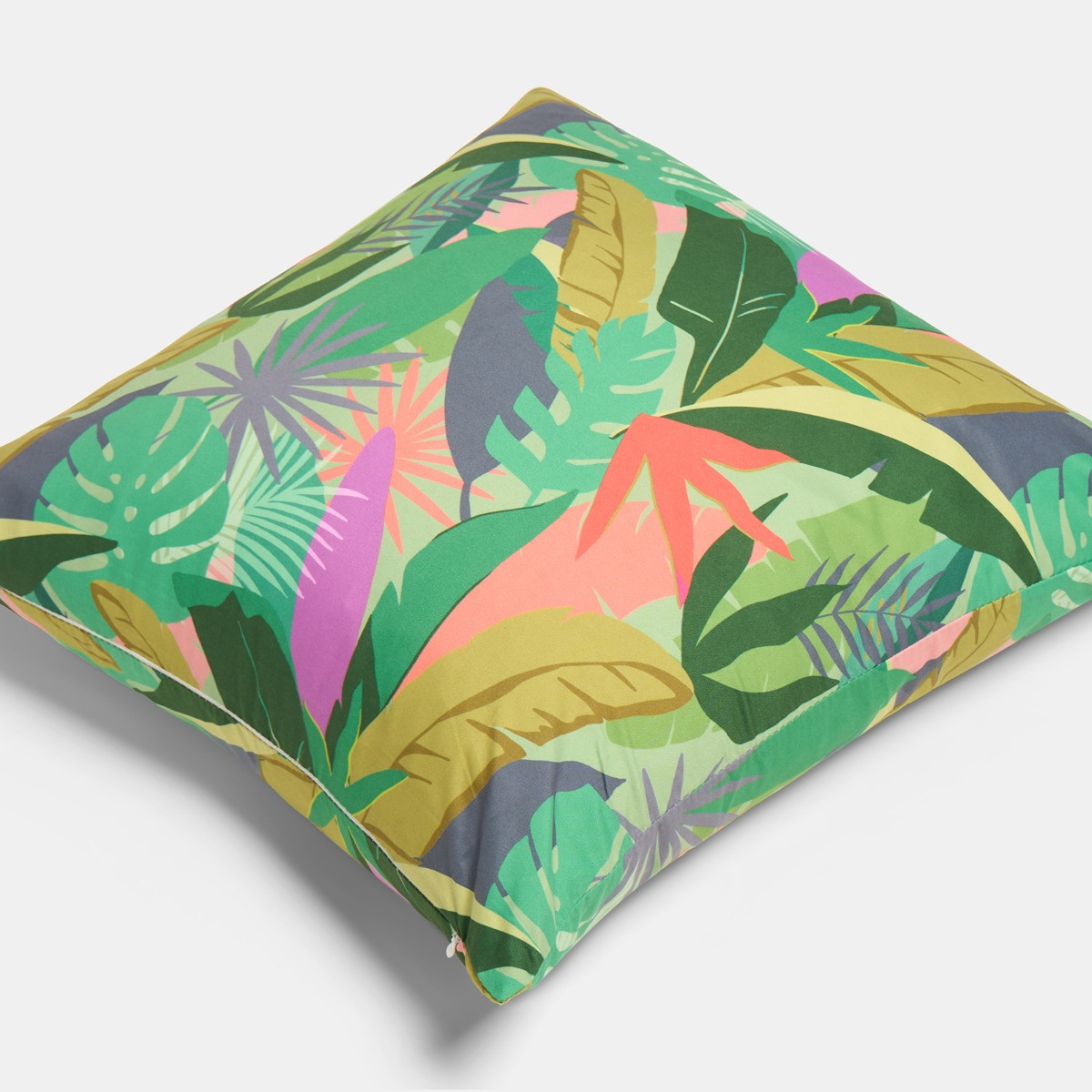 OHS Indoor/Outdoor Palm Print Cushion Covers, Green - 45 x 45cm>