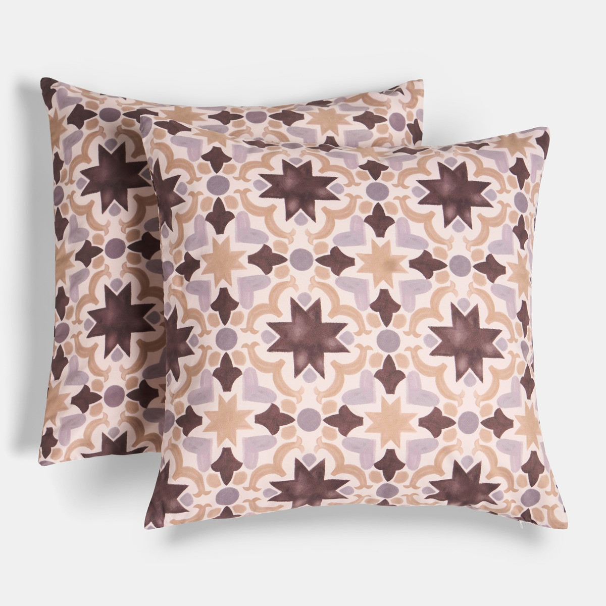 OHS Indoor/Outdoor Tile Print Cushion Covers, Natural - 45 x 45cm>