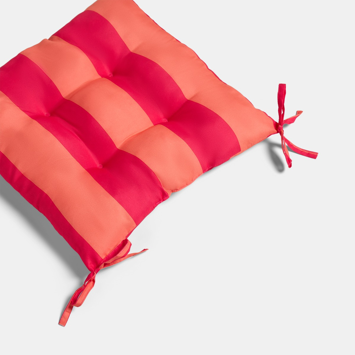 OHS Indoor/Outdoor Stripe Print Seat Pads - Orange/Pink>