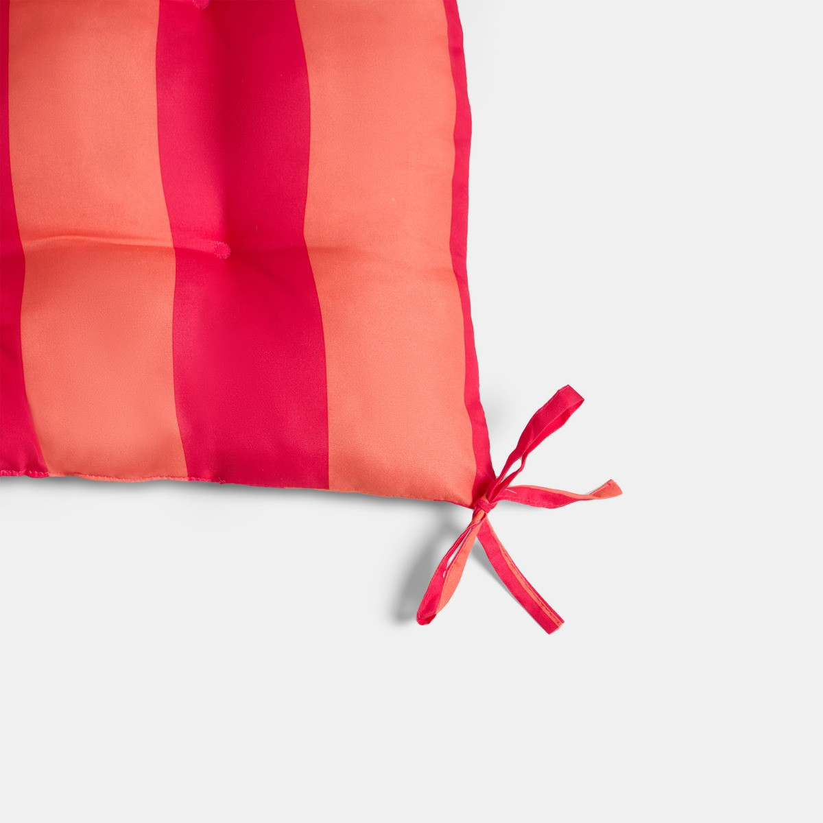 OHS Indoor/Outdoor Stripe Print Seat Pads, Orange/Pink - 40 x 40cm>