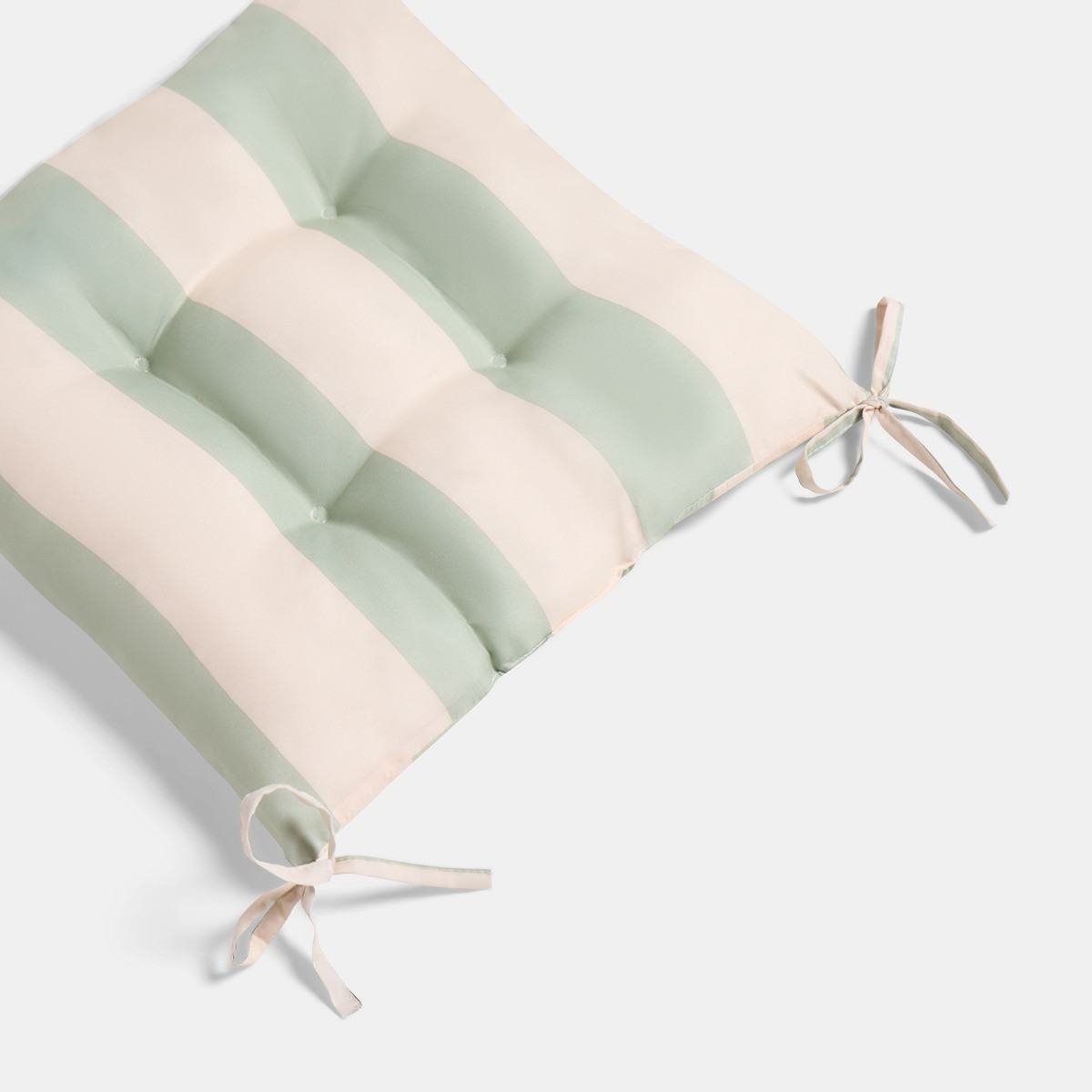 OHS 4 Pack Indoor/Outdoor Stripe Print Seat Pads - Sage/Cream>