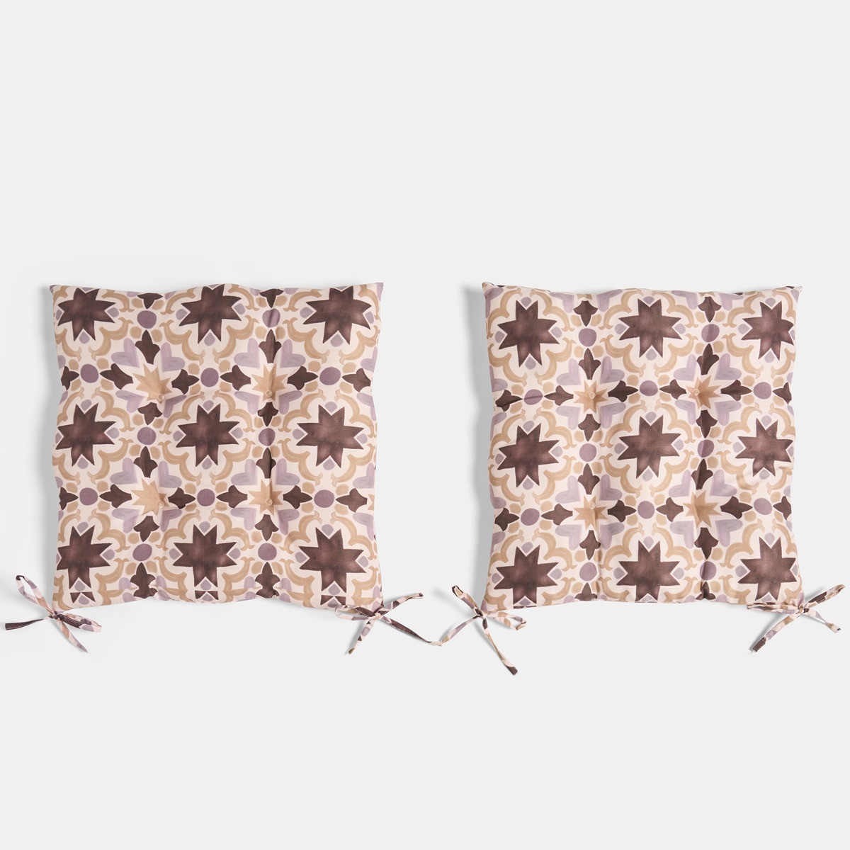 OHS Indoor/Outdoor Tile Print Seat Pads - Natural>