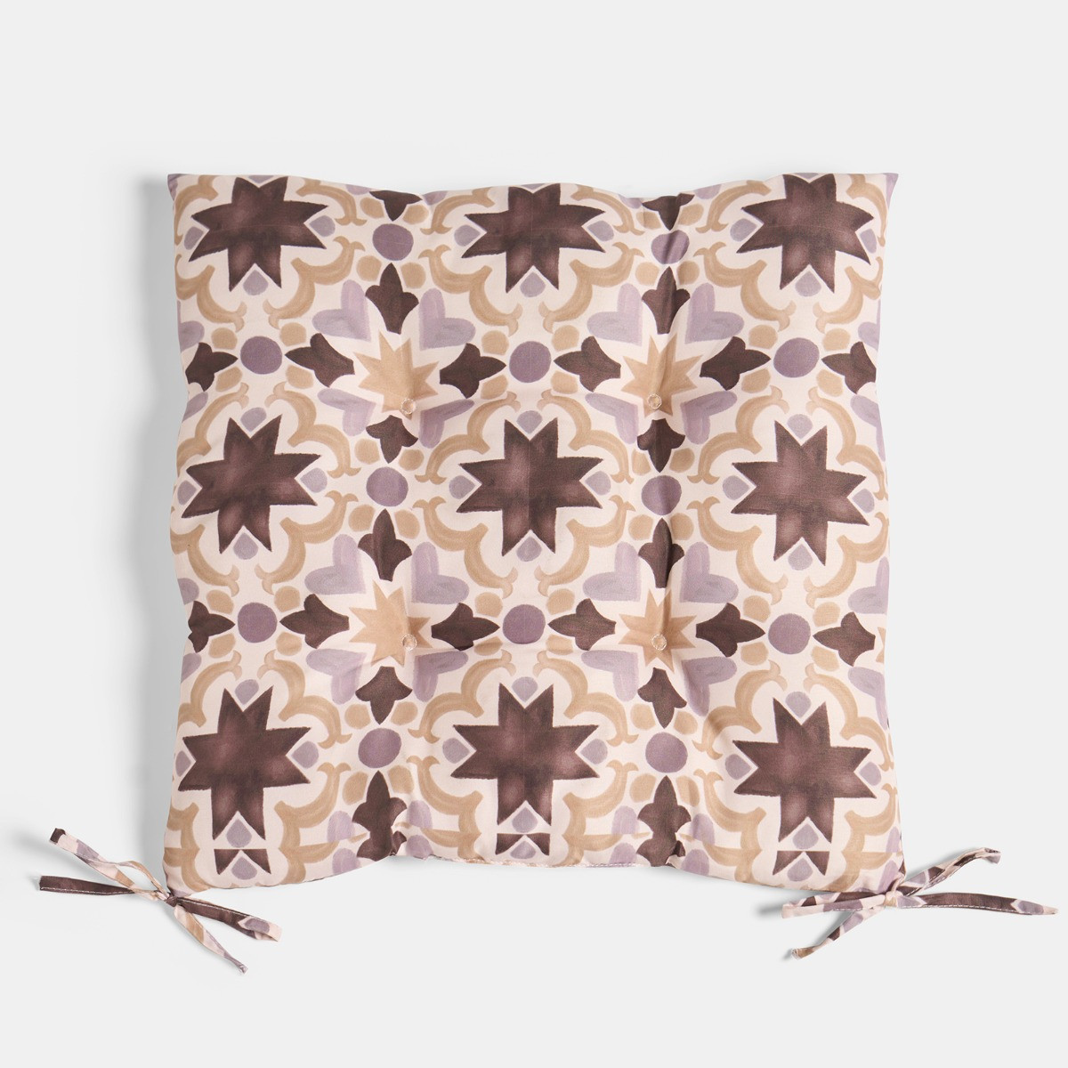 OHS Indoor/Outdoor Tile Print Seat Pads, Natural - 40 x 40cm>