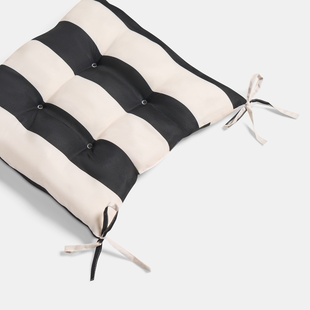 OHS Indoor/Outdoor Stripe Print Seat Pads - Monochrome>