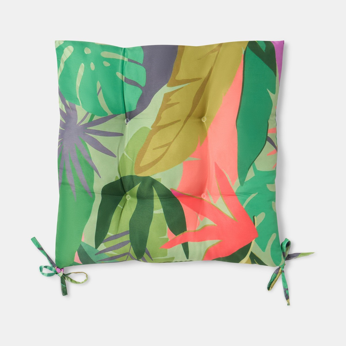 OHS 4 Pack Indoor/Outdoor Palm Print Seat Pads - Green>