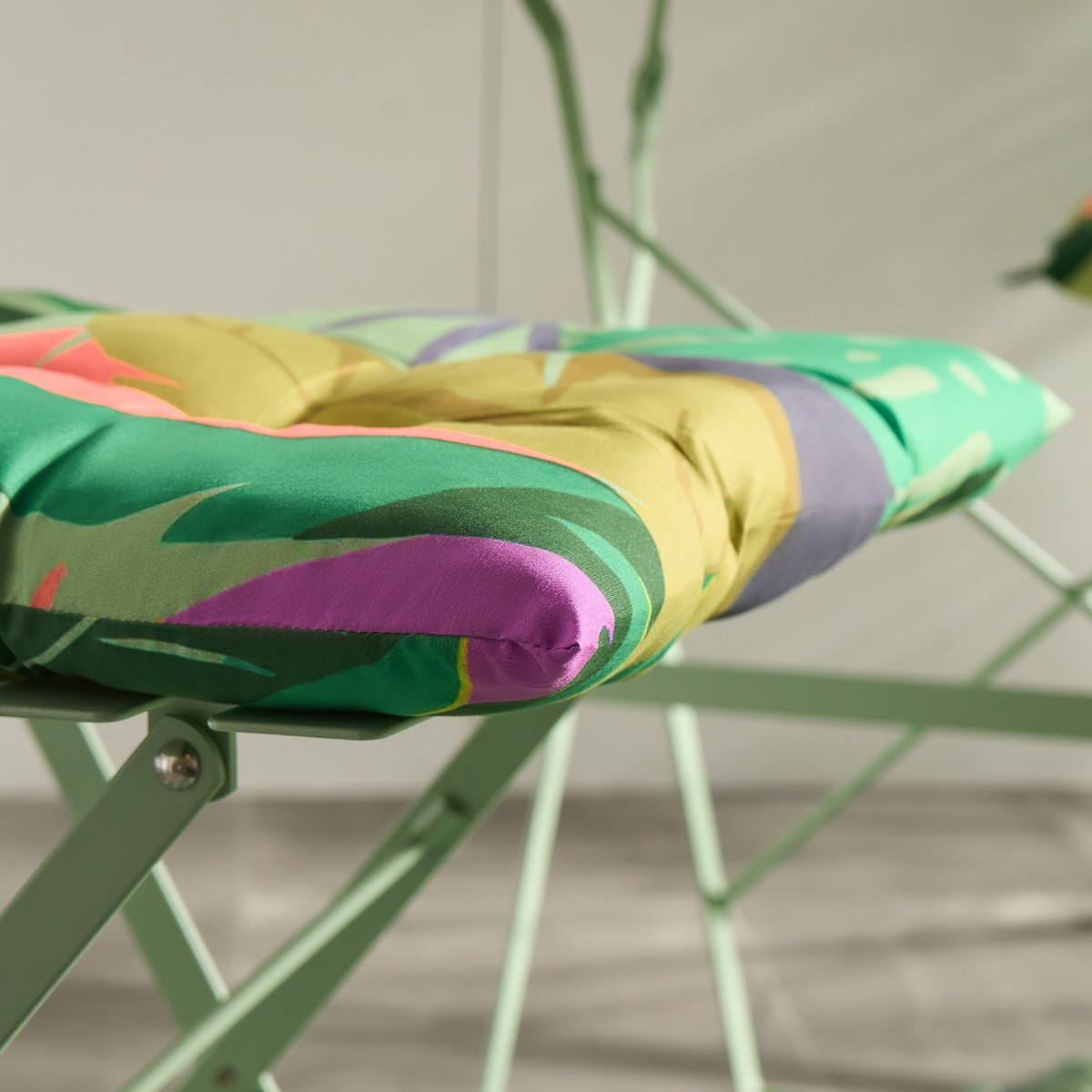 OHS Indoor/Outdoor Palm Print Seat Pads - Green>